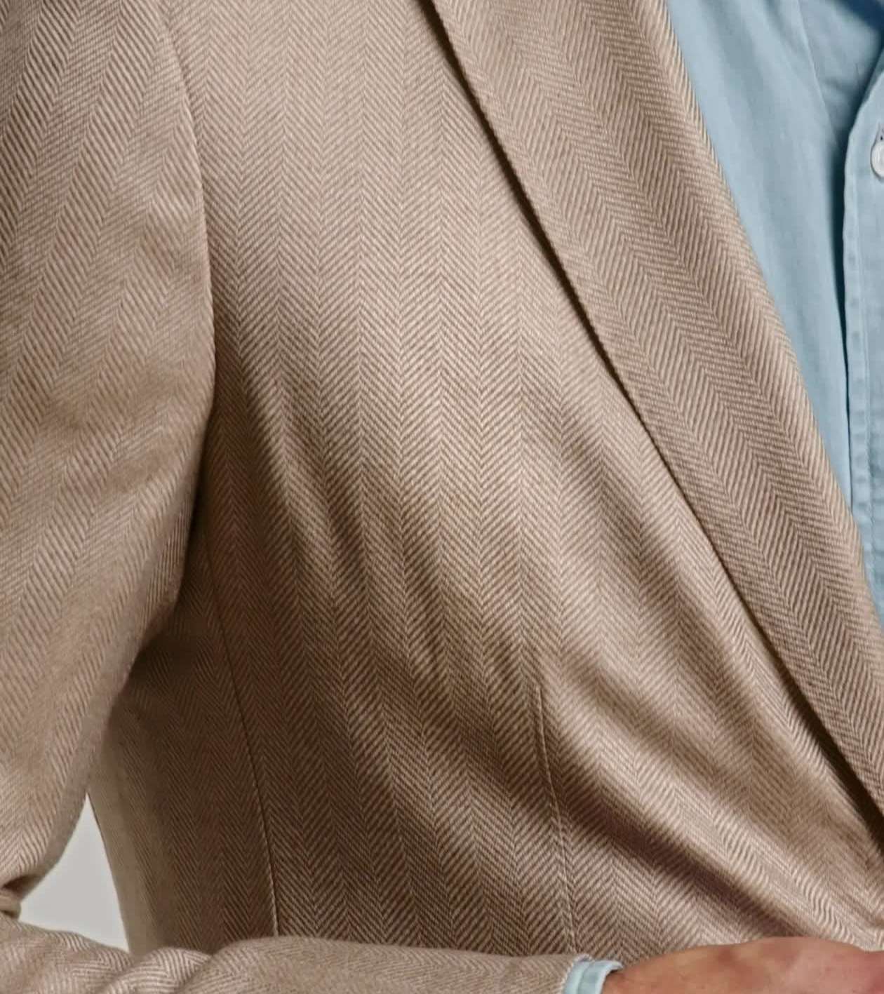 ptm専用 Herringbone Twill C.P.O Jacket Grey Herringbone Pattern Jacket for Men - Fursac V3CITO-CX40